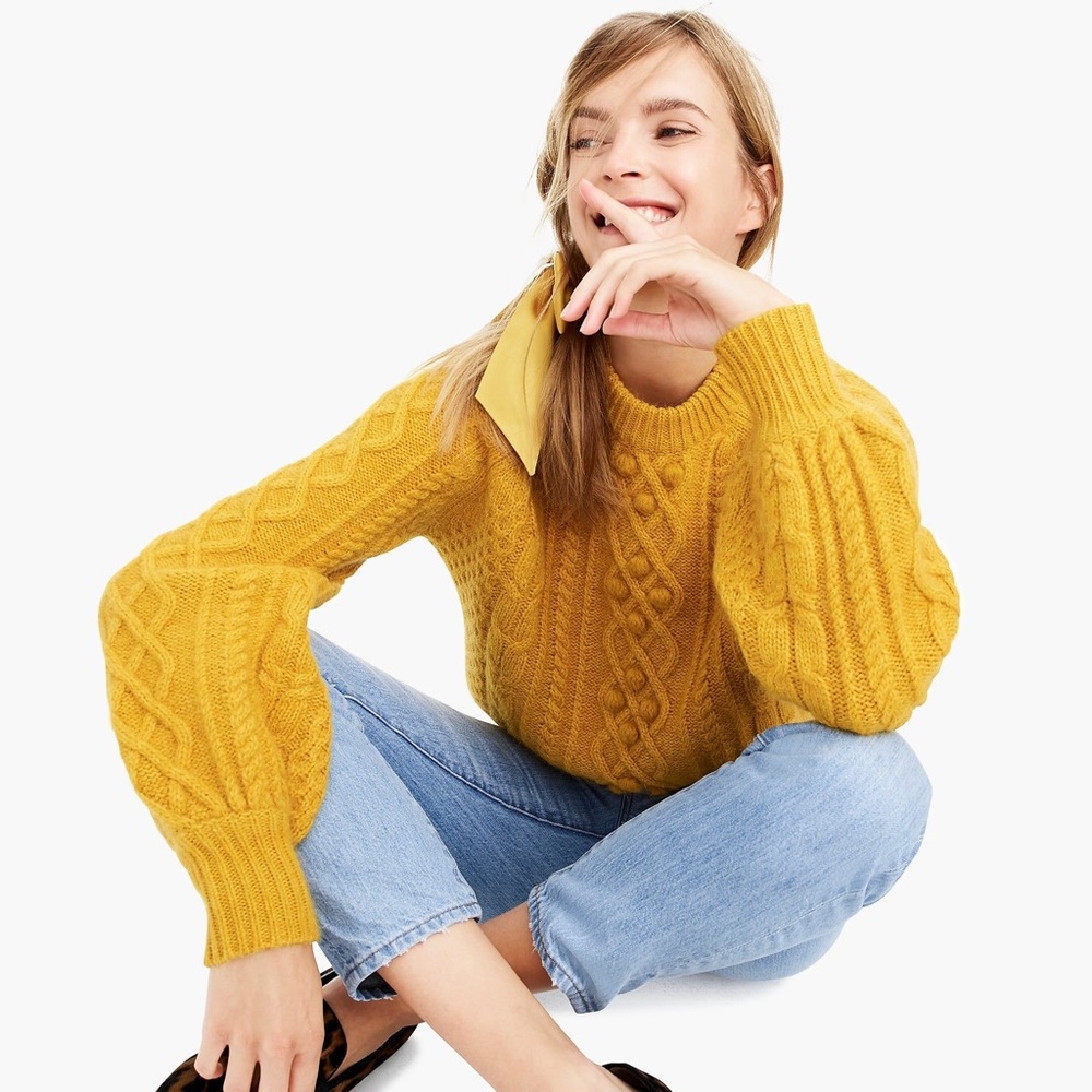 Demy Lee x J crew balloon sleeves sweater